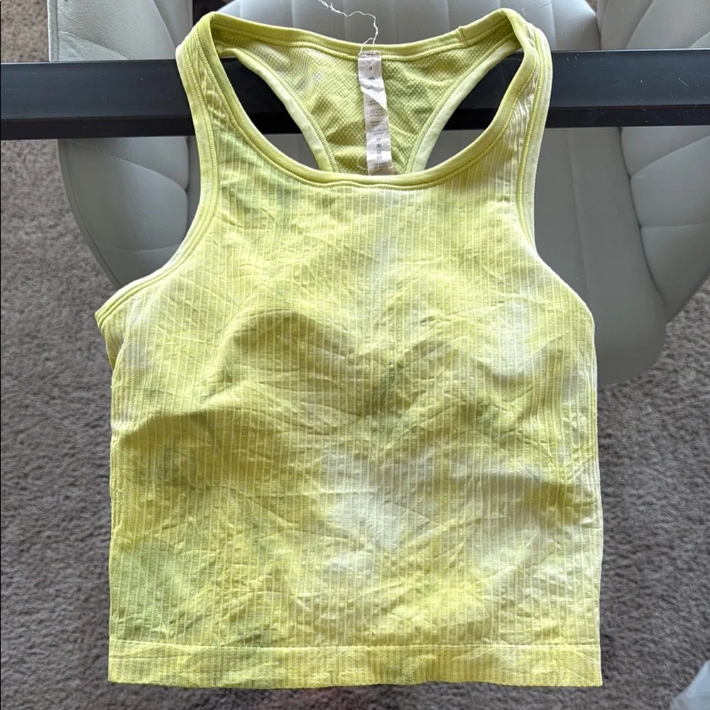 Yellow Ribbed Tank Top - Picture 1 of 3